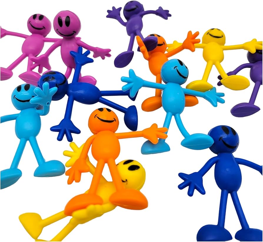 Amazon.com: Zugar Land Colorful Bendable Smile Figures (3